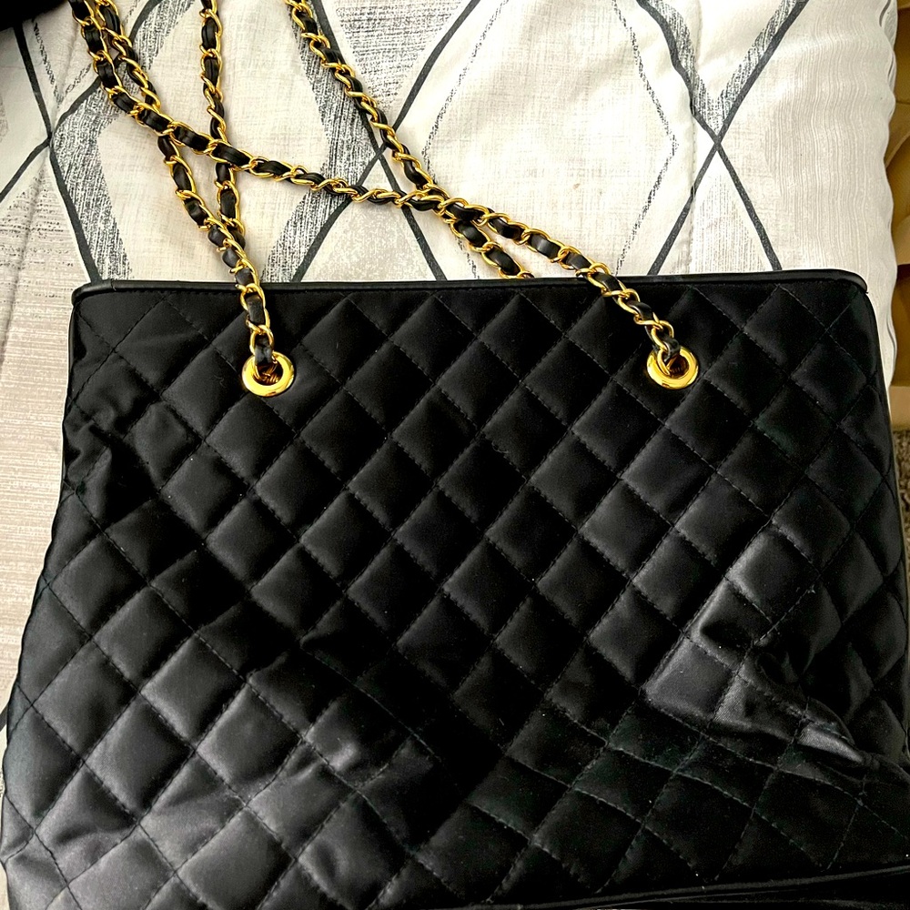 St.John black quilted chain strap shoulder bag